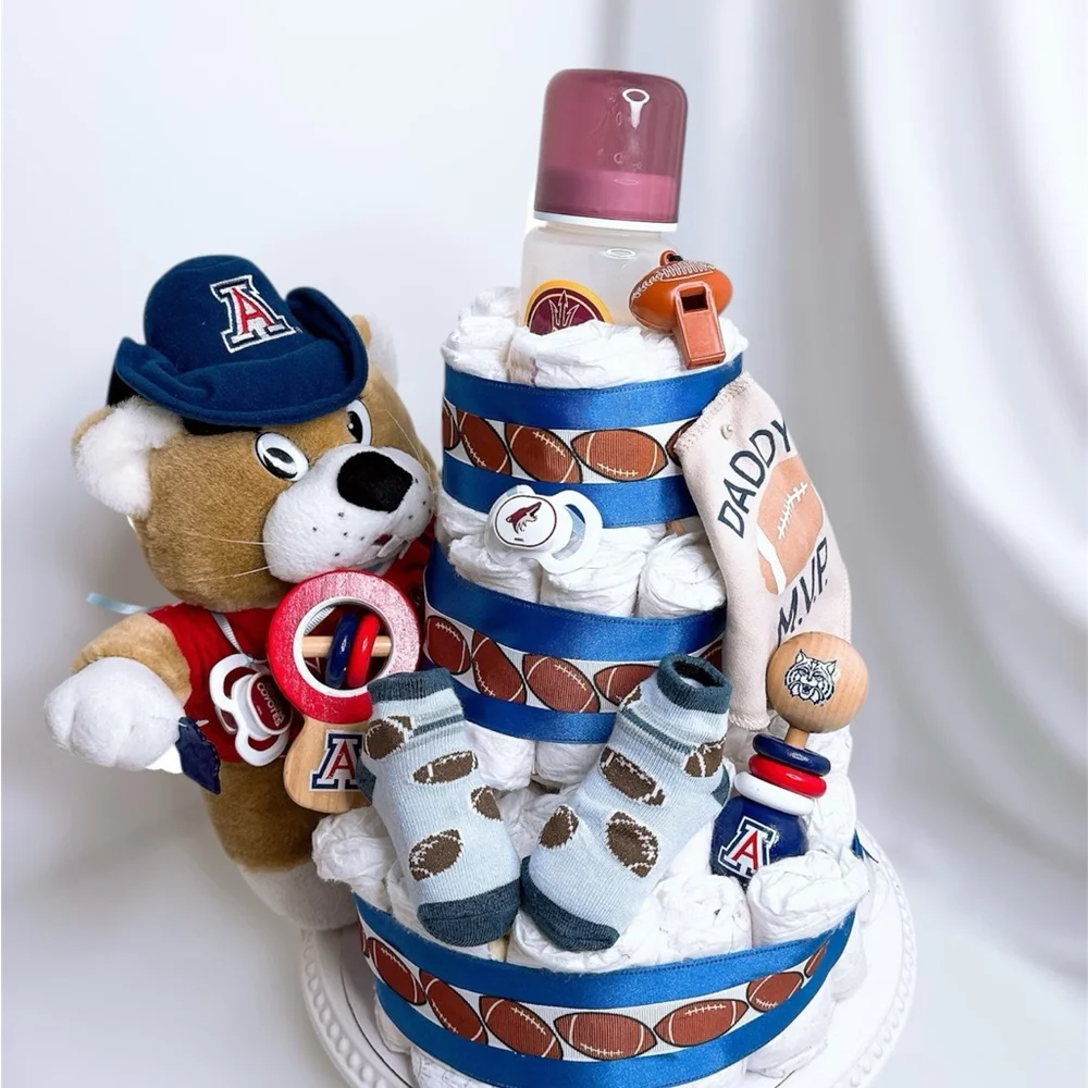 Sport Football Diaper cake, Baby shower gift